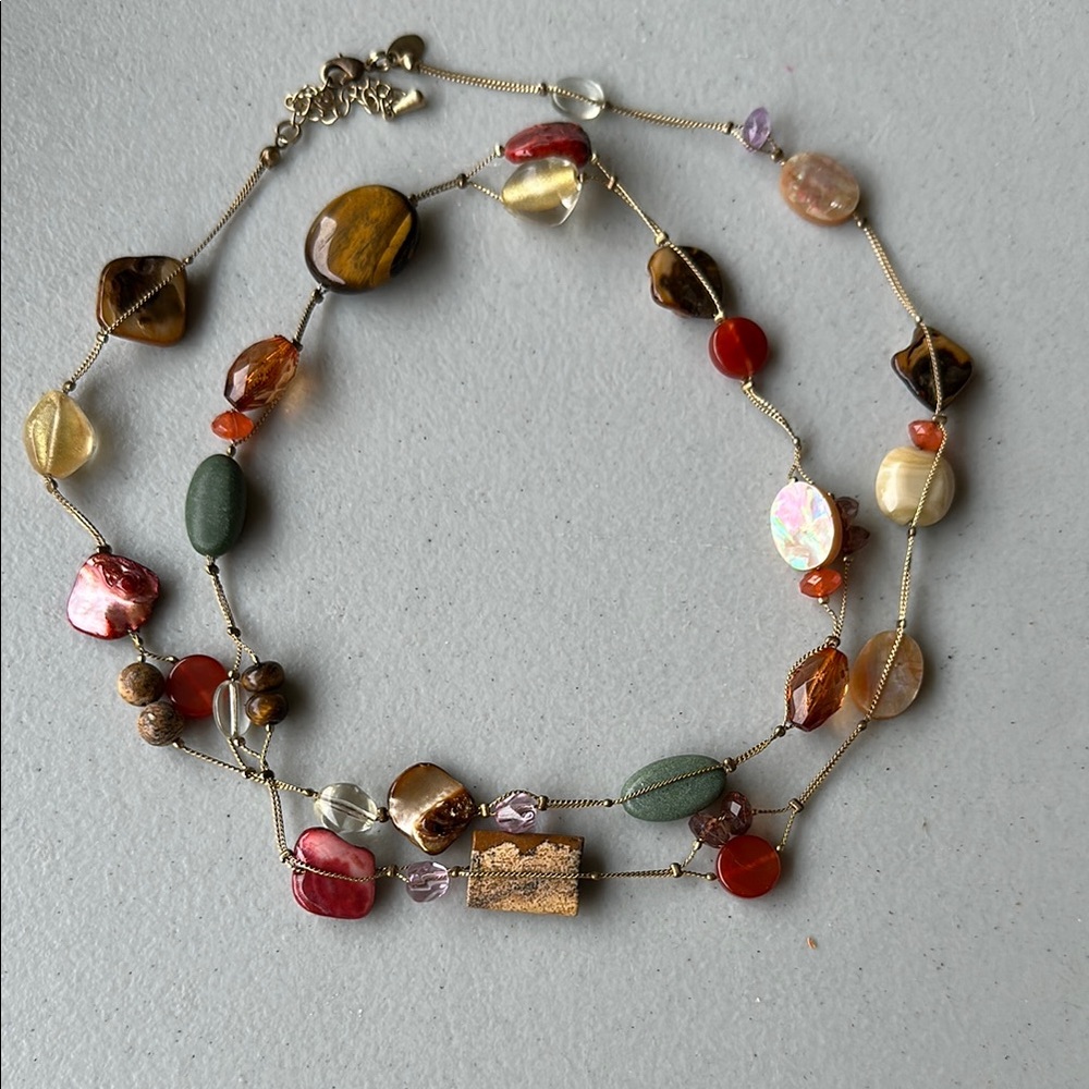 Lia Sophia Red and Pink Necklace with Elegant Design